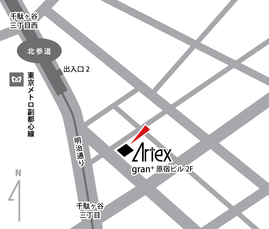 株式会社アルテックス　東京オフィス地図